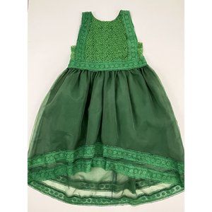Elegant Green Kids Casual Dress